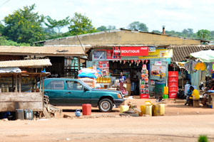 An ordinary village is somewhere at the road between Yamoussoukro and Korhogo
