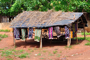 A small building used for drying the towels