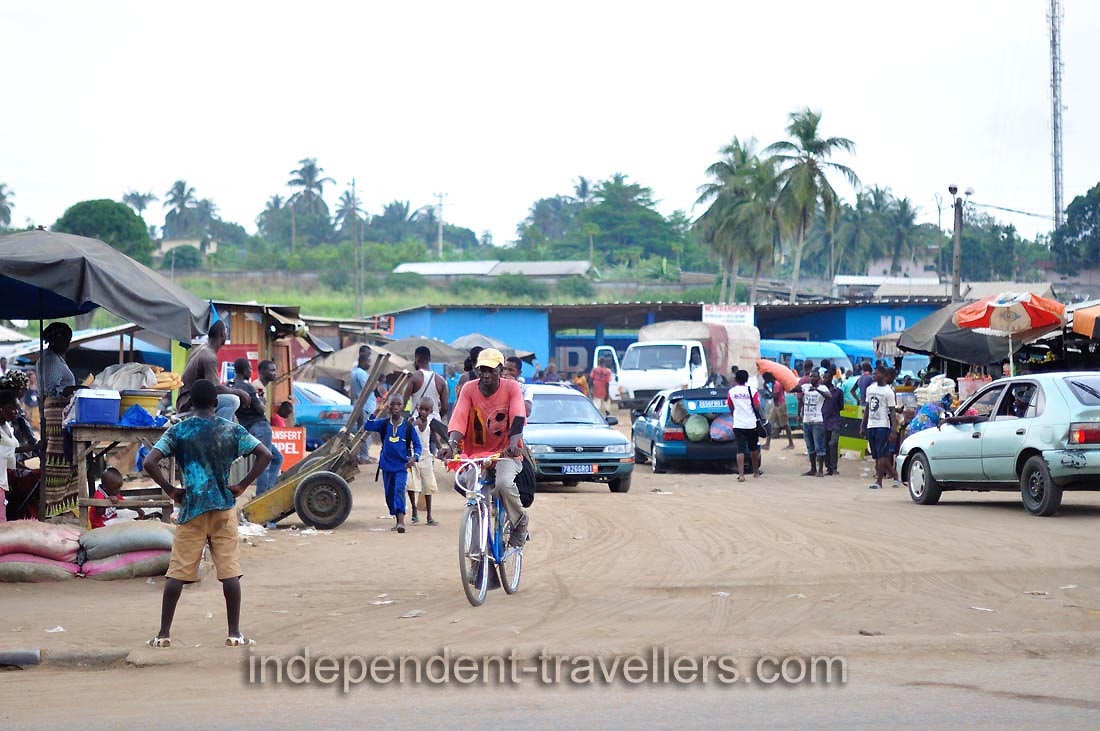 One of the villages is on the road to Abidjan