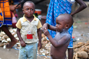The first Ivorian child that I saw in Côte d'Ivoire
