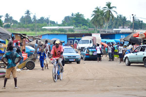 One of the villages is on the road to Abidjan