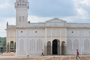 The Grand Mosque of Yamoussoukro is built in the luxurious international architectural style