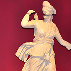 The marble statue of Hunted Artemis