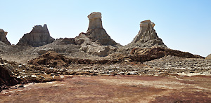 Salt canyon in the Danakil Depression