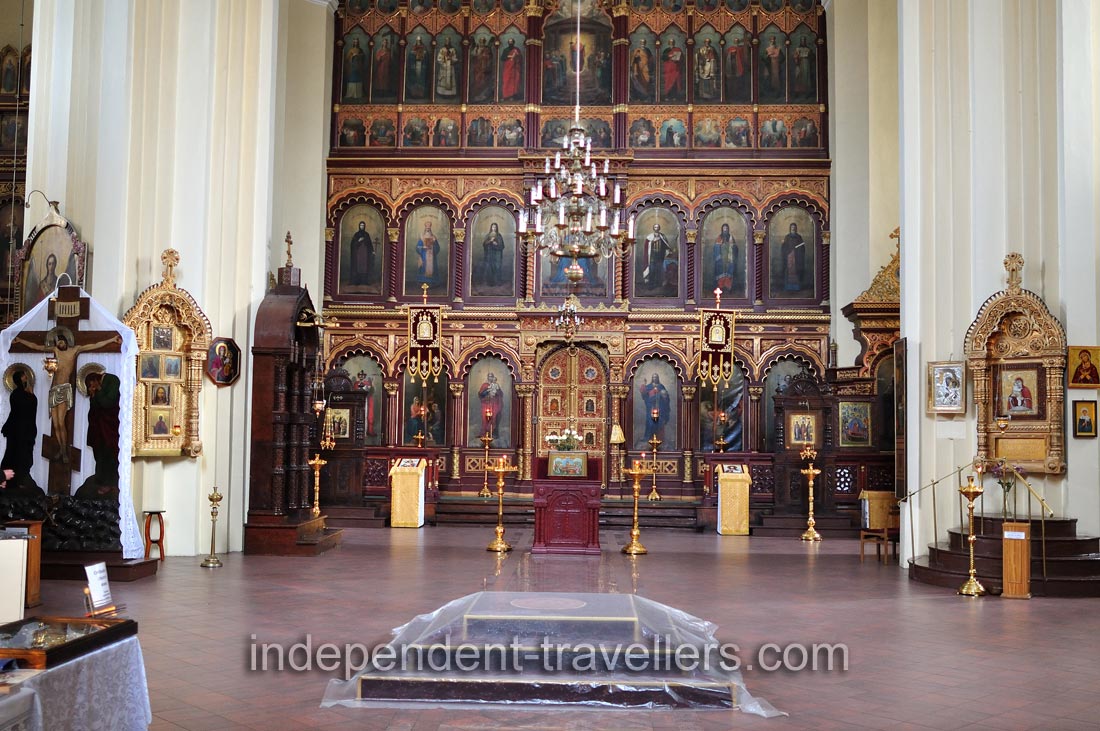 This is the interior of the Cathedral of the Theotokos
