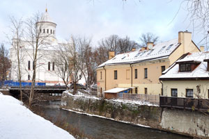 The Cathedral of the Theotokos as seen from the Vilnia river