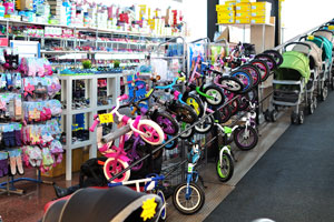 Children's bicycles are for sale in UAB “VAIKUTIS” baby store