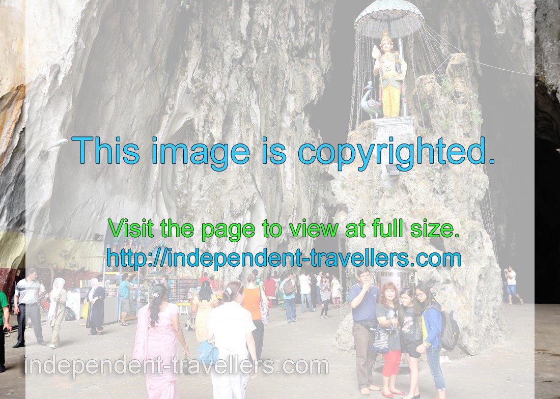 Batu caves attract around 5,000 visitors a day who come to climb the grueling 272 steps up to the caverns