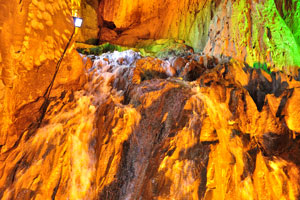 Play of colors inside the Ramayana cave