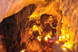 Batu Caves is a limestone hill that has a series of caves and cave temples