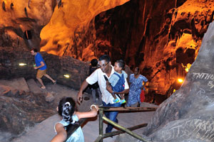 Batu Caves is one of the most popular Hindu shrines outside India, dedicated to Lord Murugan