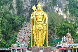 A 140 feet high statue is the tallest Lord Murugan statue in the world