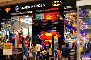DC Comics Super Heroes in Pavilion Mall