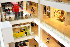 Several floors of Pavilion Mall