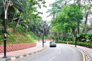We are walking from KL Bird Park to KL Butterfly Park along this road