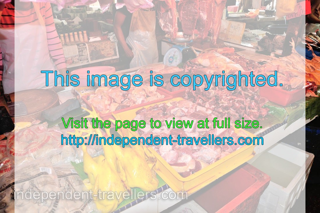 Being an awesome place for unusual photographs, market has the fascinating meat and poultry stalls