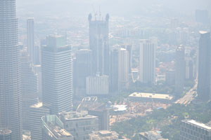 KL is in a haze at the noon time