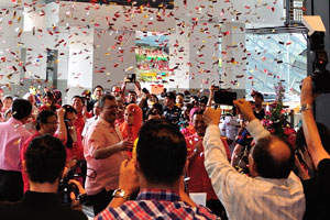 The opening Day of Nu Sentral Shopping Mall on 30 March 2014