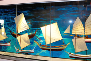 Miniatures of the ancient sailing ships