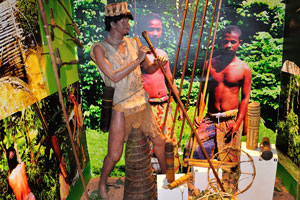 The Orang Asli museum exhibits a large collection of tribal heritage including porcelain and blowpipes