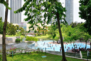 You can spend a nice couple of hours in the KLCC mall and surrounding park area