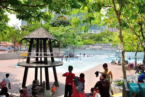 KLCC park is a great place to relax from the hot and humid weather in KL