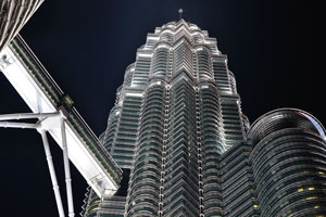 Skybridge connects two Petronas Towers