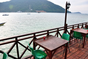 View of the Perhentian Kecil island from the New Cocohut restaurant