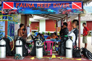 Meeting of the divers in Fauna Reef Diver