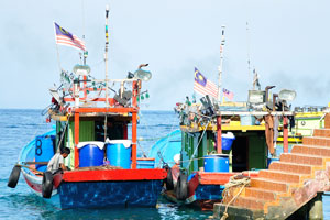 Malaysian fishing boats look like the pirate ships