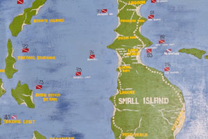 Map of the small Kecil island