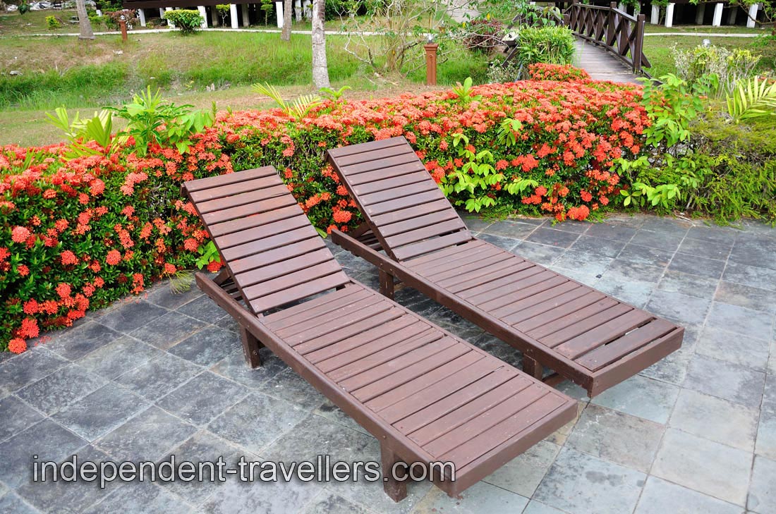 Sunbeds for the rest are placed next to the swimming pool