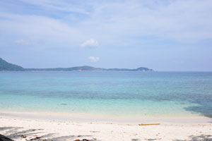View of the Kecil island from the Turtle beach
