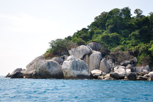 “Shark point” is located very close to this southernmost part of the Besar island