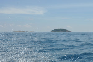 View of the Tokong Burung and Rawa islands from the Serengeh island