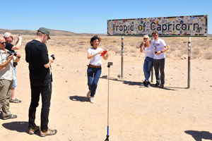 Tropic of Capricorn is a place where tourists are frolicing together