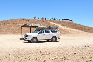 Toyota Hilux 4x4 is located at the Kuiseb Canyon viewpoint