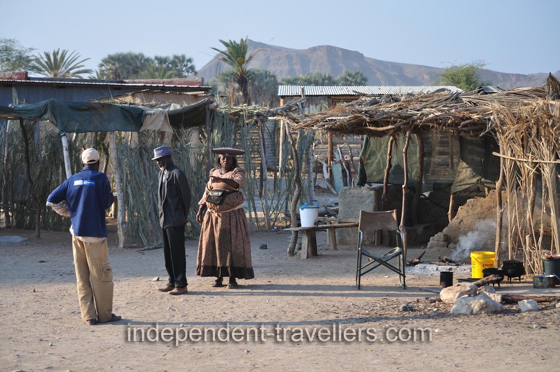 A Herero woman is in Sesfontein