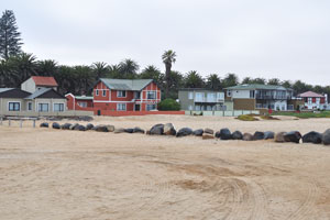 These houses are located along Arnold Schad Promenade near Palm beach in Swakopmund