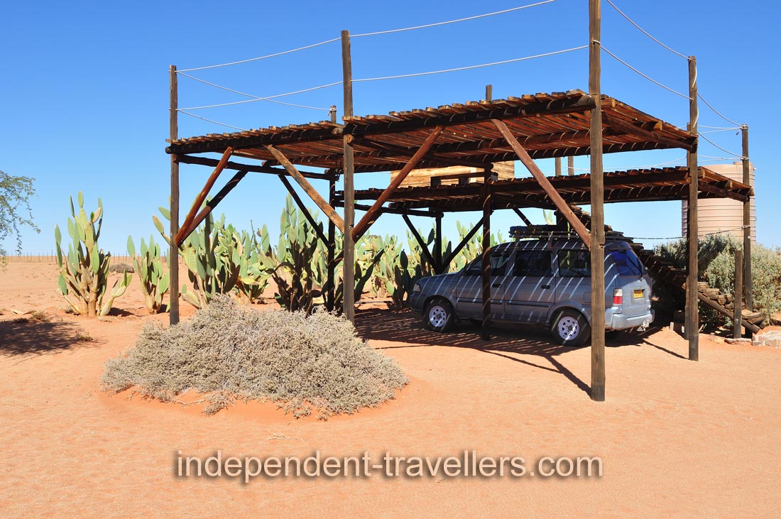 This is the covered parking area at Farm Gunsbewys