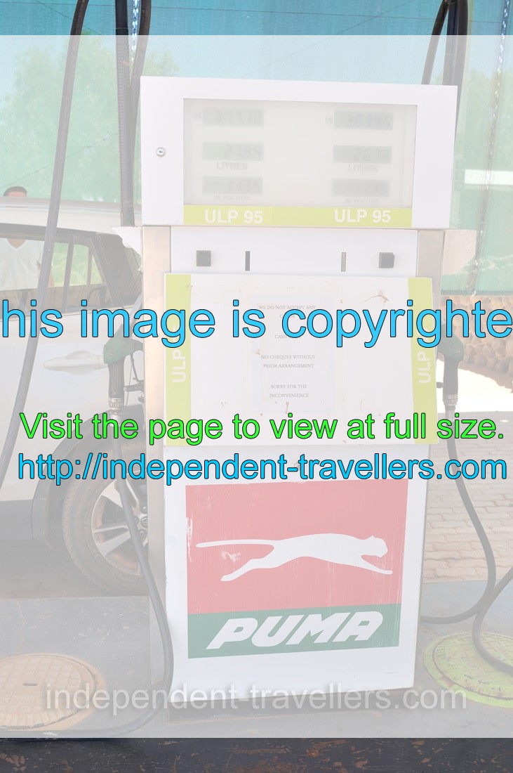 The inscription on a fuel dispenser of Betta Campsite gas station reads: “We do not accept any cards, cash only”