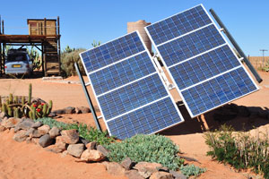 This solar battery is located at Farm Gunsbewys
