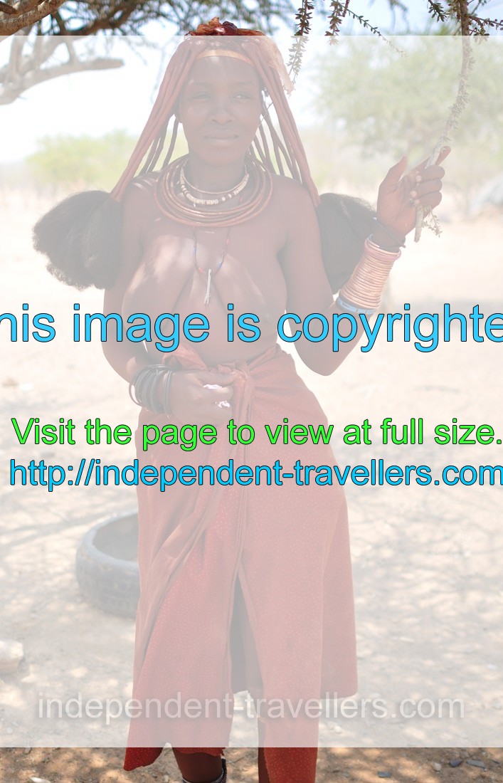This beautiful Himba woman struck a pose for me under the shade of a tree