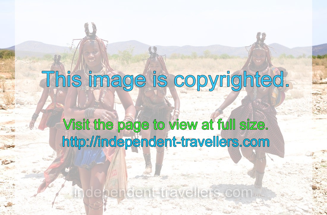 These lovely Himba girls agreed to photograph them for 100 Namibian dollars