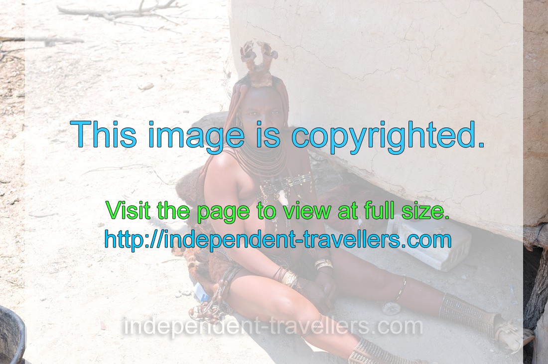 A sitting Himba woman