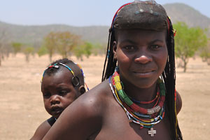 A handsome Zemba woman with a child