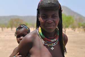 A fine Zemba woman with a child