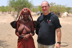 The awesome Himba girl is very kind to me