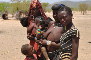 The Himba and Zemba people are living together