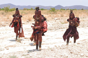 We met these Himba girls at the following geo coordinates: -17.943901, 13.856871
